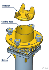 Tomato paste making machine coarse cutting head detail